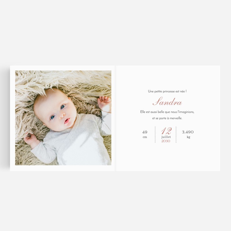 Faire part arc en ciel