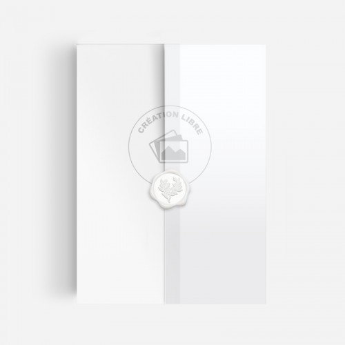 Faire-part mariage vierge Calque et Cachet cire